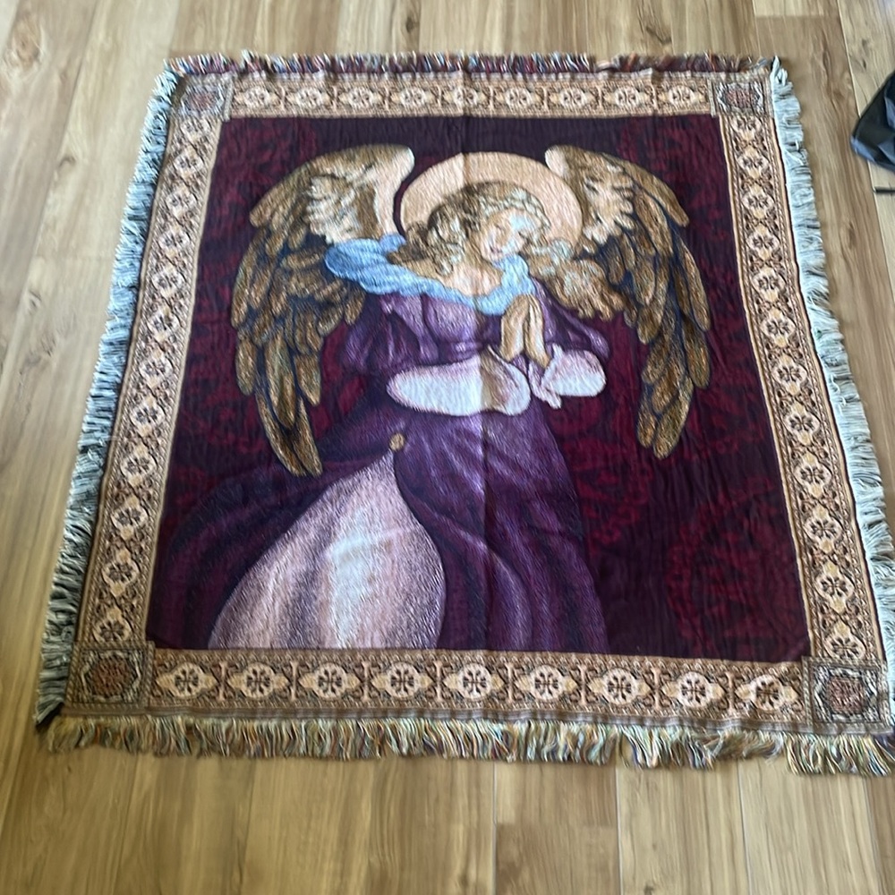 ANGEL PRAYING Tapestry Angel Praying Throw Blanket